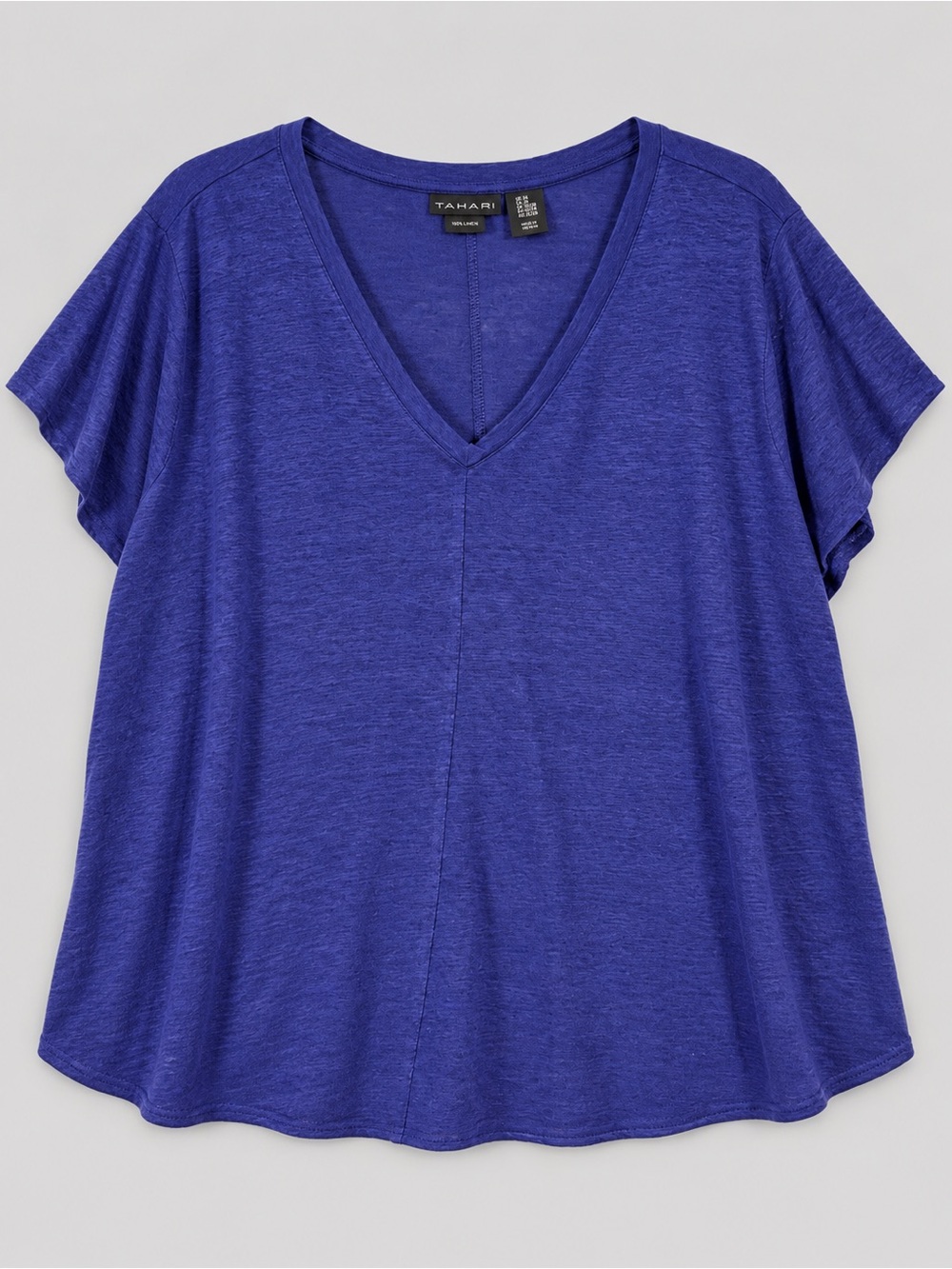 Tahari Womens 100% Linen Blouse Top 3X Beach Coastal Euro Summer Bohemian